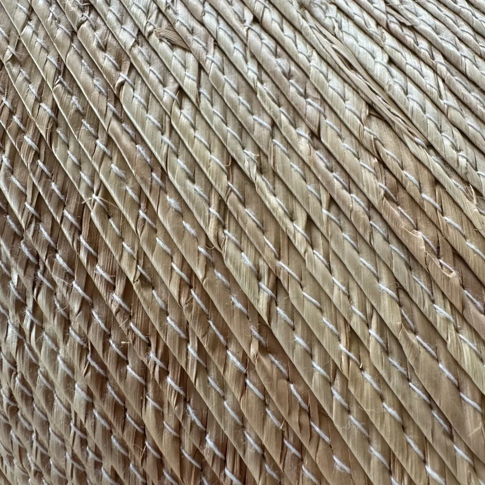 Straw Tote Beach Bag with Circle Handle